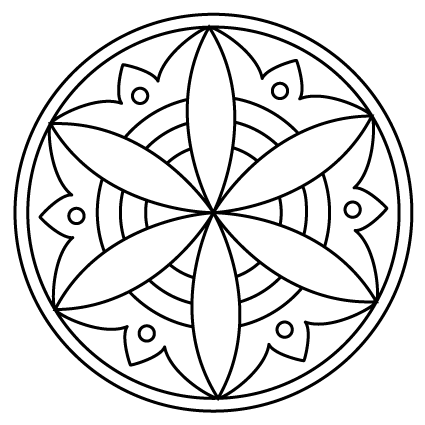 Plaque de feutre de laine Mandalaine Flower - mandalaine.fr
